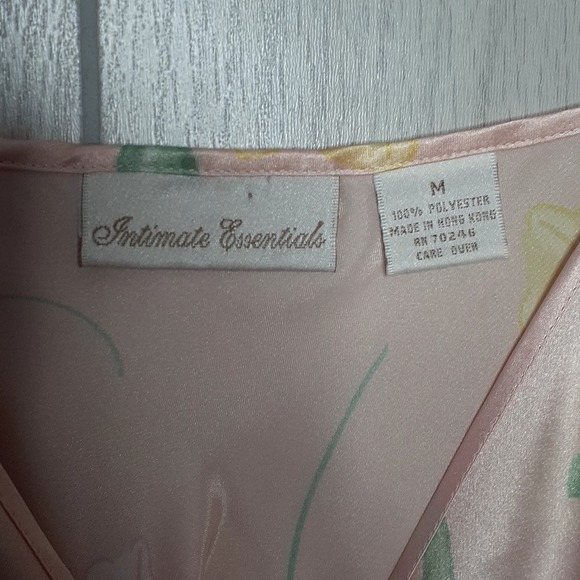 Vintage Intimate Essentials Floral Chemise Hem Ruffle Adjustable Straps Size M - Picture 2 of 5